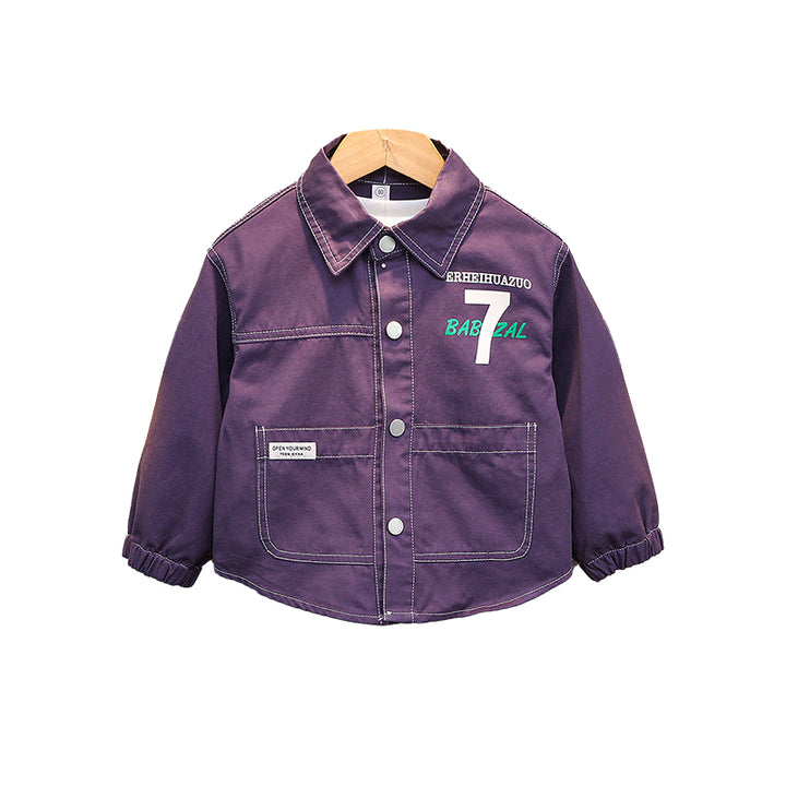 Boys Spread Collar Casual Shirt