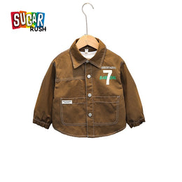 Boys Spread Collar Printed Casual Shirt