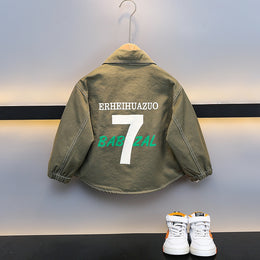 Boys Spread Collar Printed Casual Shirt