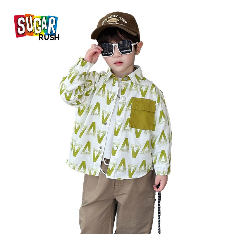 Boys Opaque Printed Casual Shirt