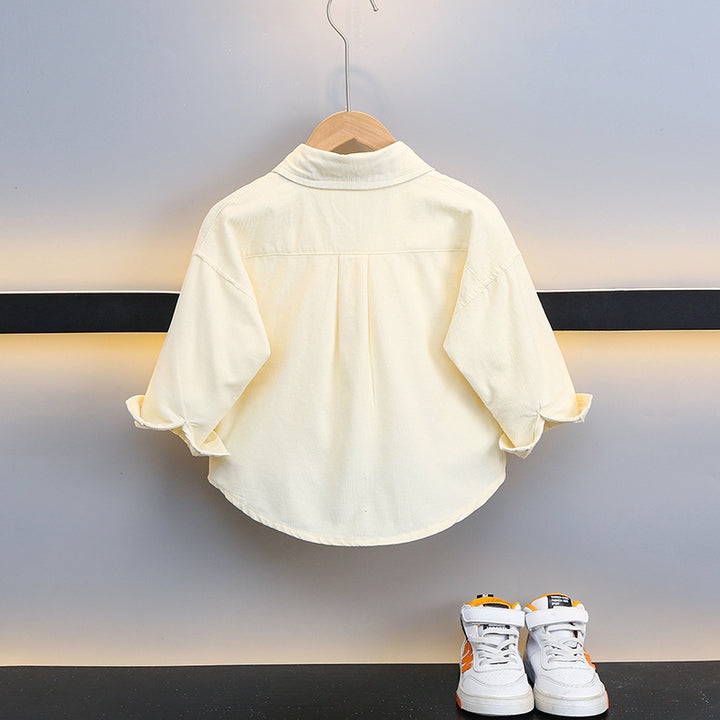 Boys Spread Collar Casual Shirt