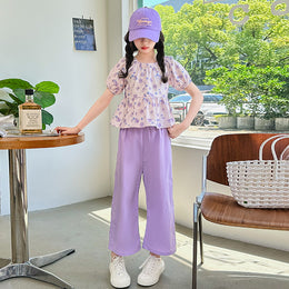 Girls Printed Top With Pyjamas