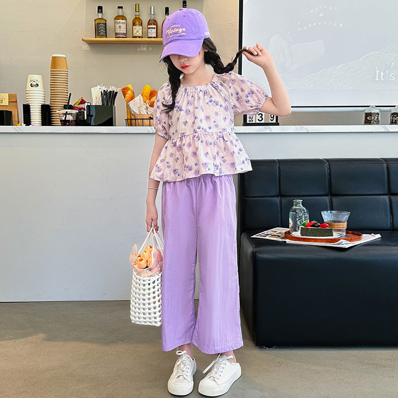 Girls Printed Top With Pyjamas