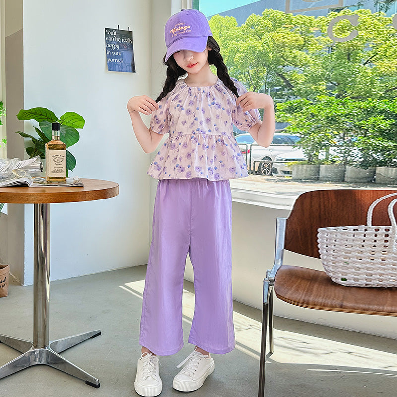 Girls Printed Top With Pyjamas