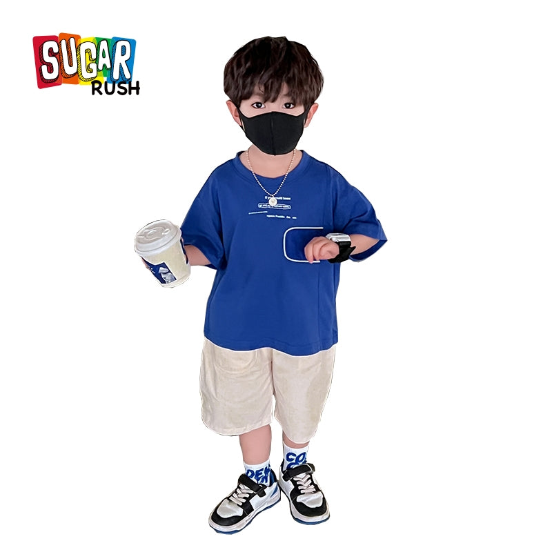 Boys Printed T-shirt with Shorts
