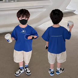 Boys Printed T-shirt with Shorts