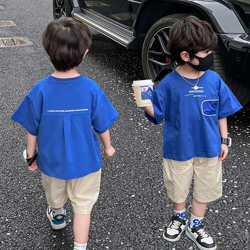 Boys Printed T-shirt with Shorts