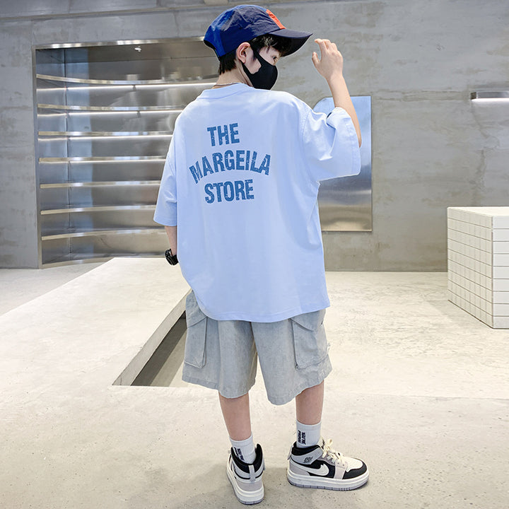 Boys Printed T-shirt with Shorts