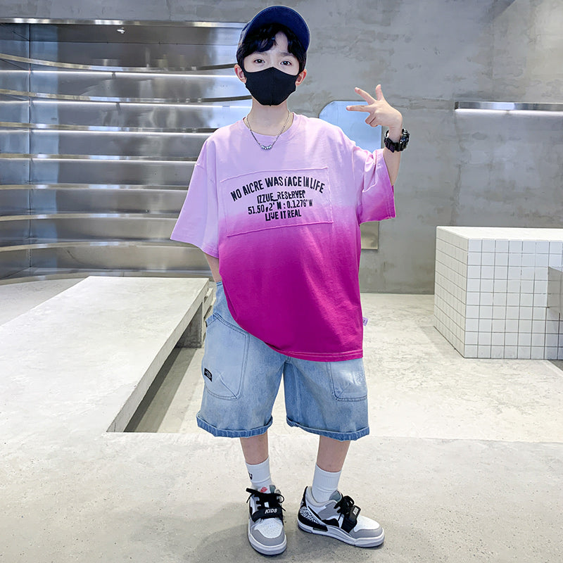 Boys Printed T-shirt with Shorts