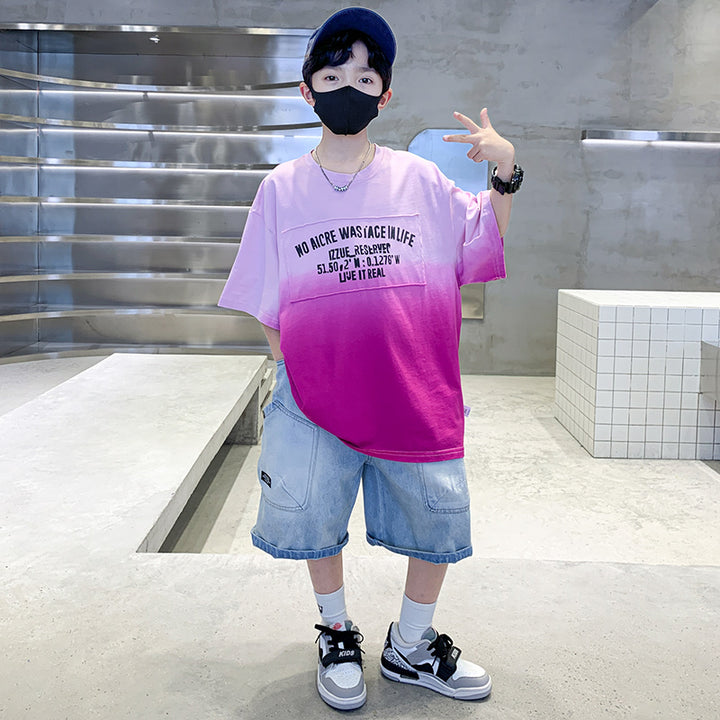Boys Printed T-shirt with Shorts