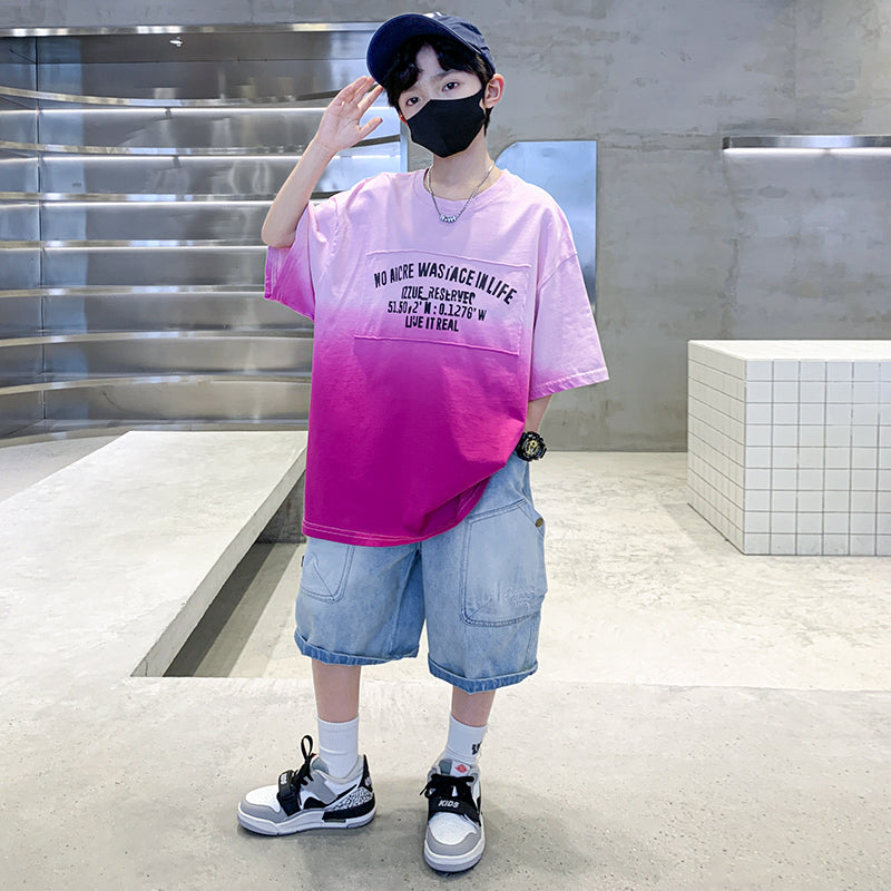 Boys Printed T-shirt with Shorts