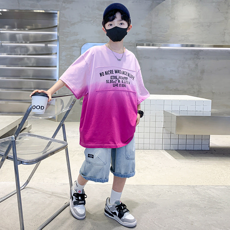 Boys Printed T-shirt with Shorts