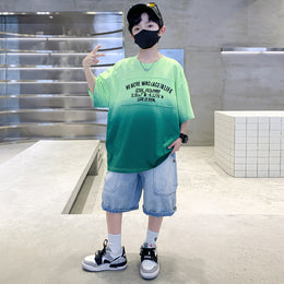 Boys Printed T-shirt with Shorts