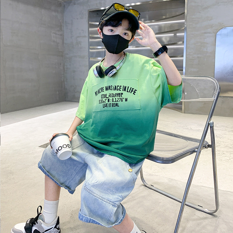 Boys Printed T-shirt with Shorts