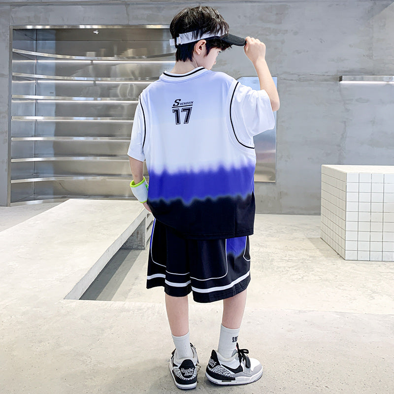 Boys Printed T-shirt with Shorts