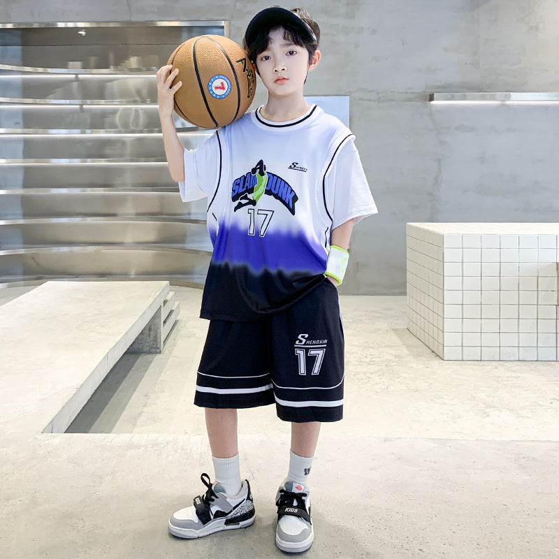 Boys Printed T-shirt with Shorts