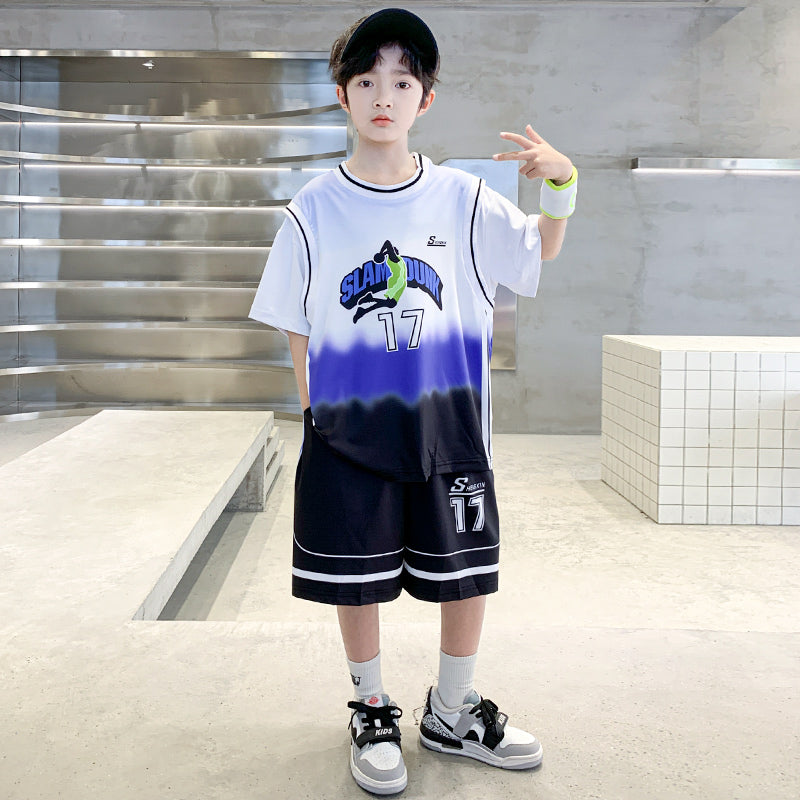 Boys Printed T-shirt with Shorts
