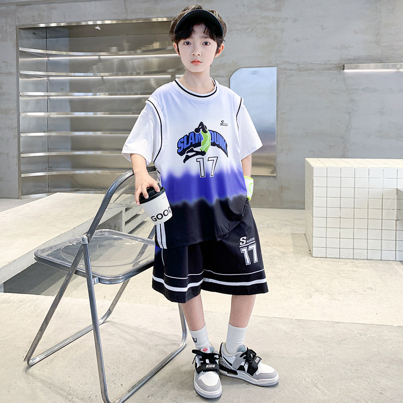 Boys Printed T-shirt with Shorts