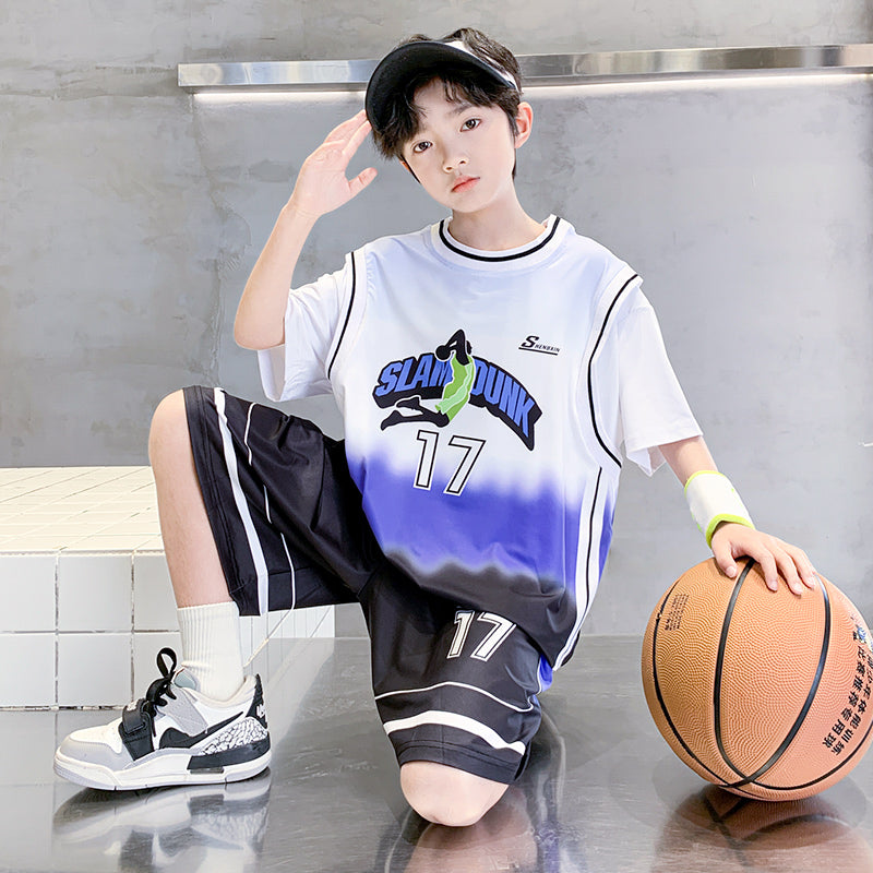 Boys Printed T-shirt with Shorts