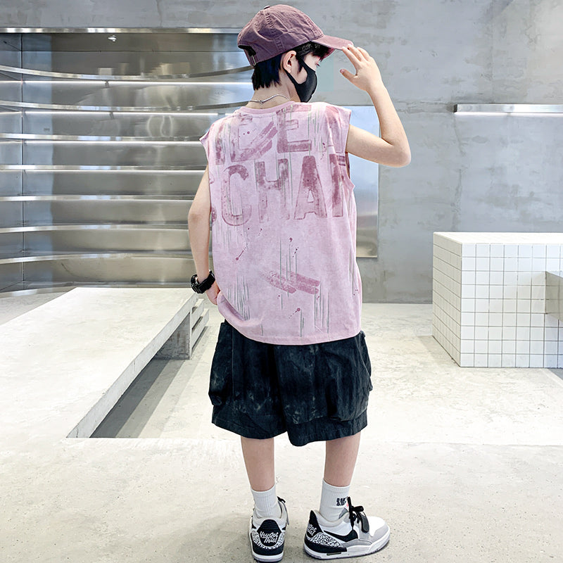 Boys Printed T-shirt with Shorts Clothing Set