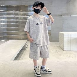 Boys Dyed T-shirt with Shorts Clothing Set