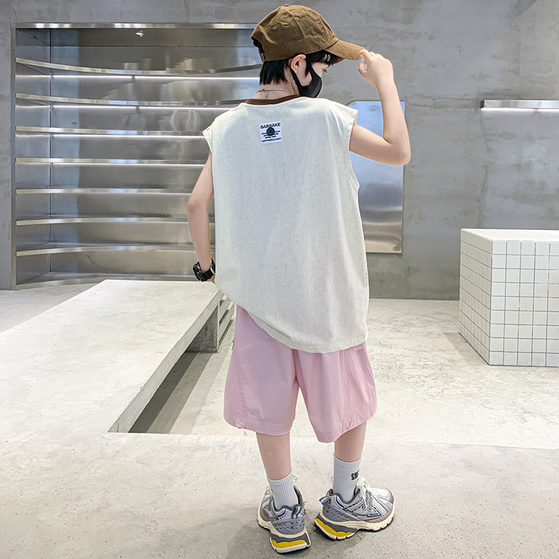 Boys Printed Short Sleeves T-shirt With Shorts
