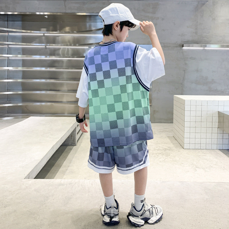 Boys Printed T-shirt with Shorts