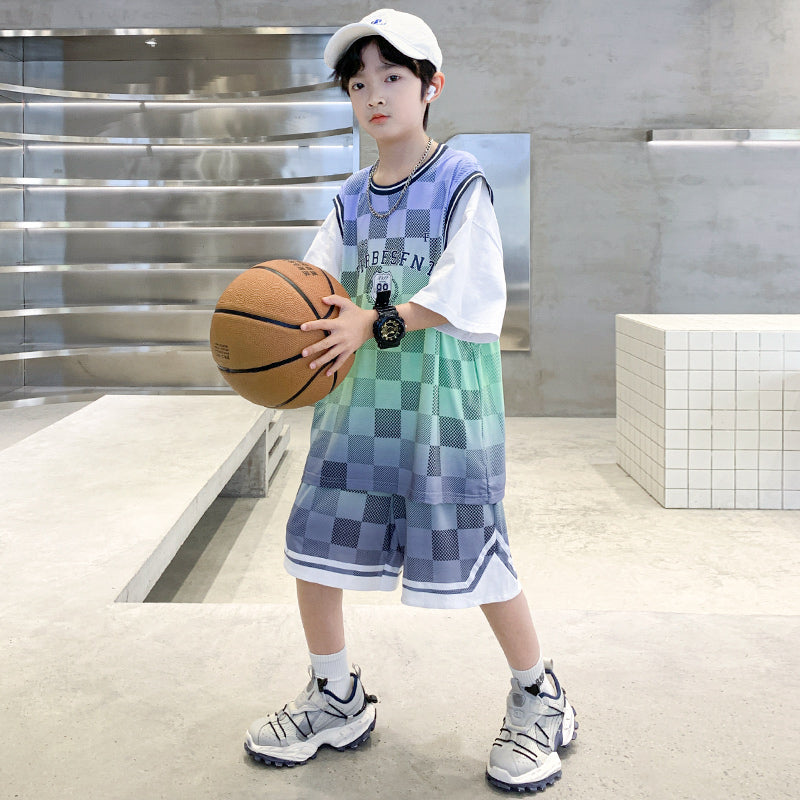 Boys Printed T-shirt with Shorts