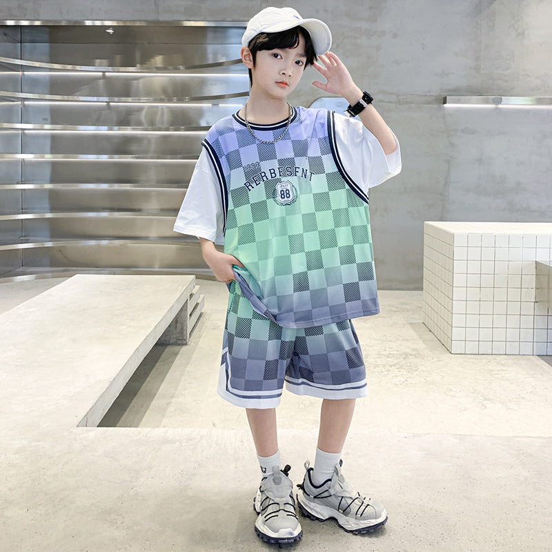 Boys Printed T-shirt with Shorts