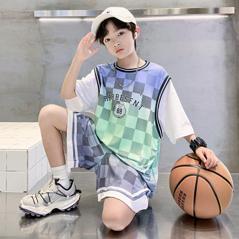 Boys Printed T-shirt with Shorts