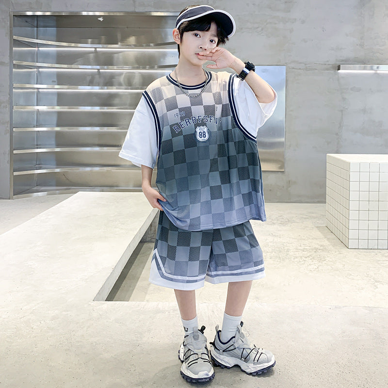 Boys Printed T-shirt With Shorts