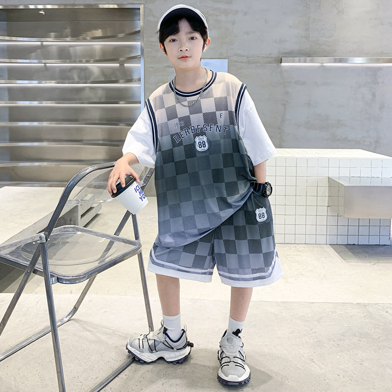 Boys Printed T-shirt With Shorts