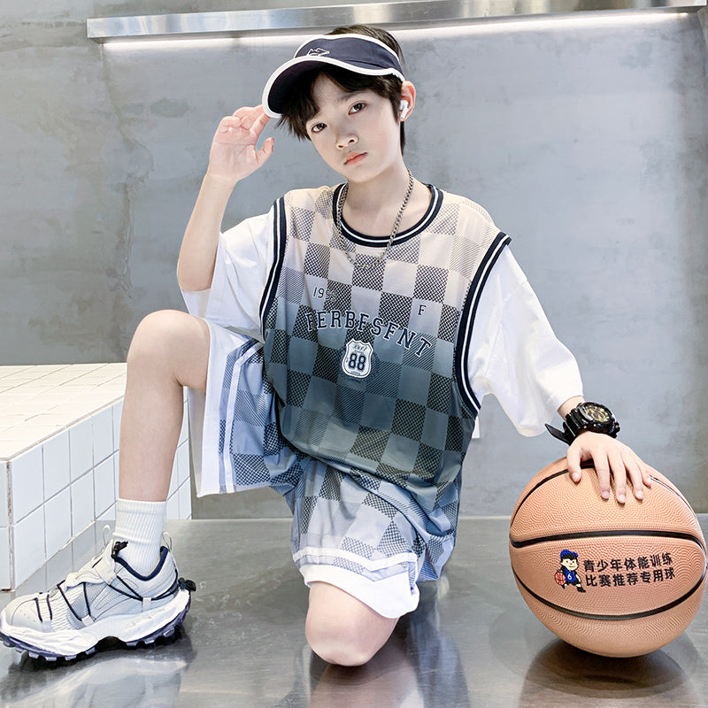 Boys Printed T-shirt With Shorts