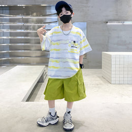 Boys Printed T-shirt with Shorts