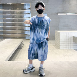 Boys Dyed T-shirt With Shorts