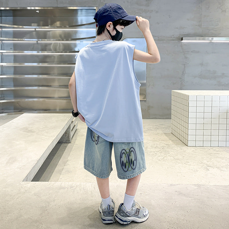 Boy Printed T-shirt with Shorts Clothing Set