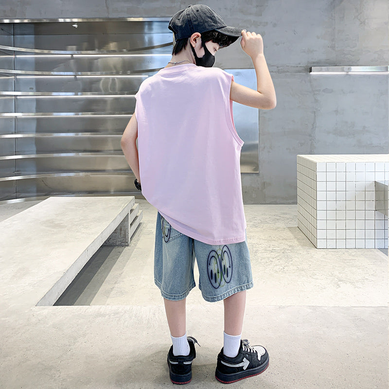 Boys Printed T-shirt with Shorts