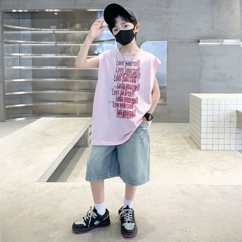 Boys Printed T-shirt with Shorts