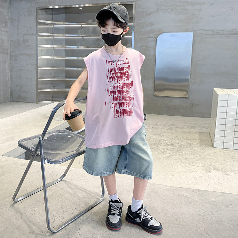 Boys Printed T-shirt with Shorts
