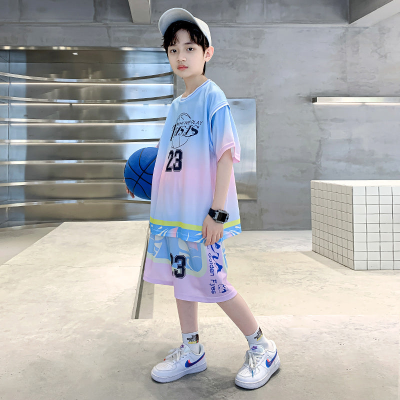 Boys Printed T-shirt With Shorts