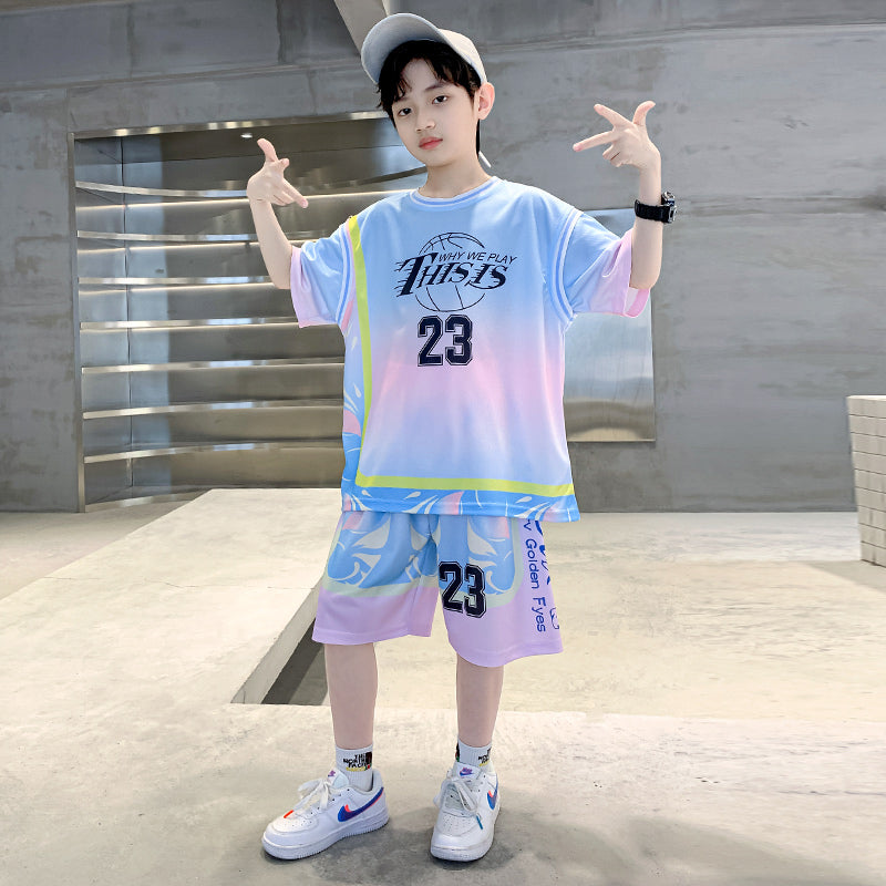 Boys Printed T-shirt With Shorts