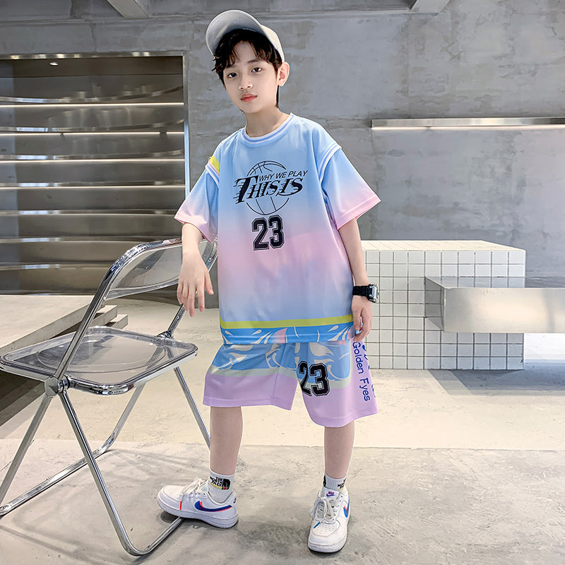 Boys Printed T-shirt With Shorts
