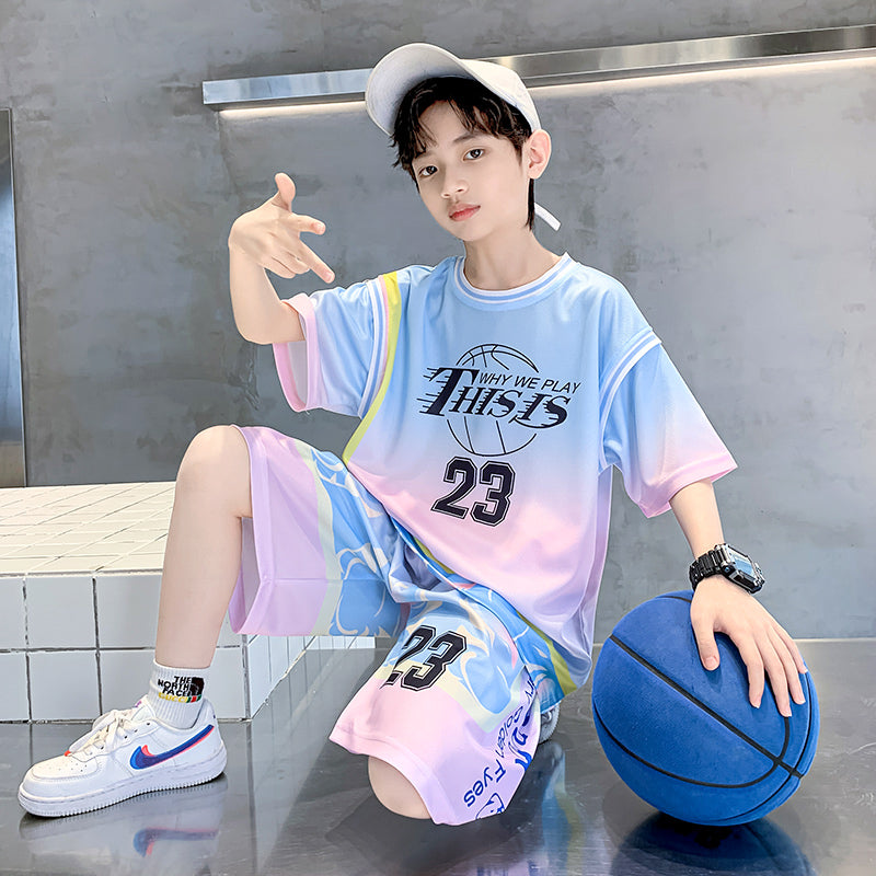 Boys Printed T-shirt With Shorts