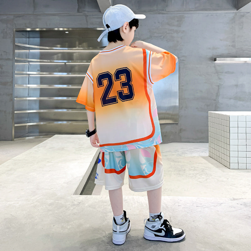 Boys Printed T-shirt With Shorts