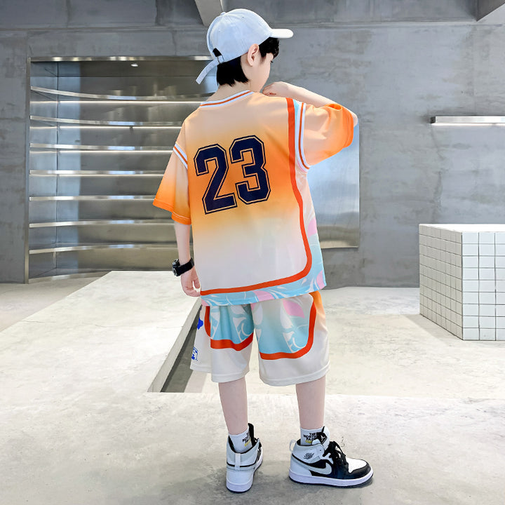 Boys Printed T-shirt With Shorts