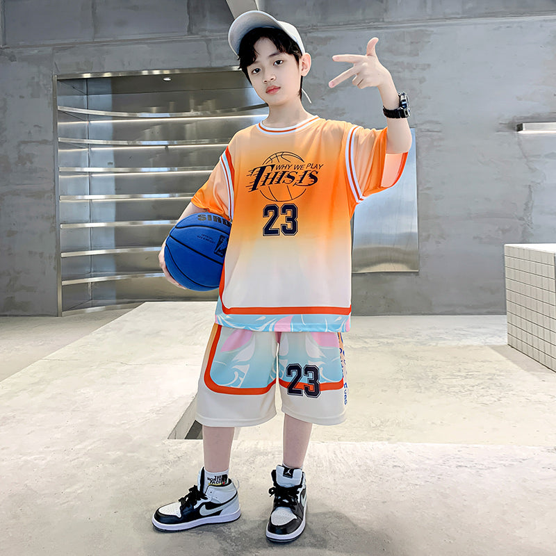 Boys Printed T-shirt With Shorts