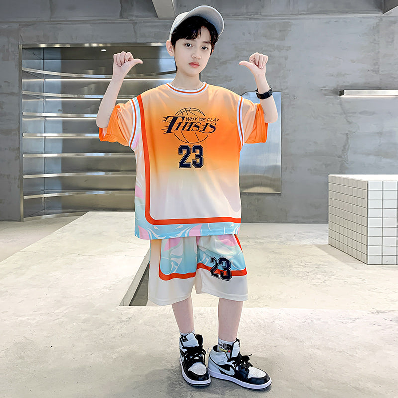 Boys Printed T-shirt With Shorts