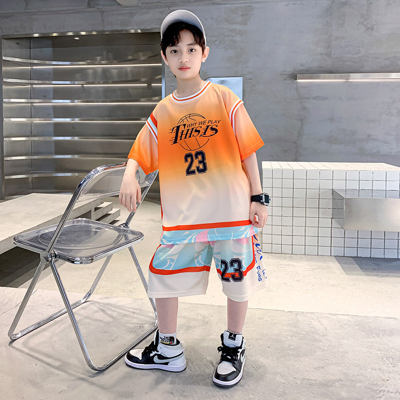 Boys Printed T-shirt With Shorts