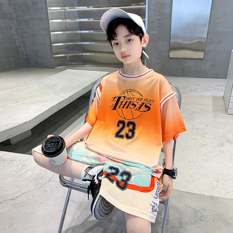 Boys Printed T-shirt With Shorts