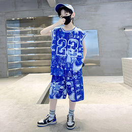Boys Printed T-shirt with Shorts